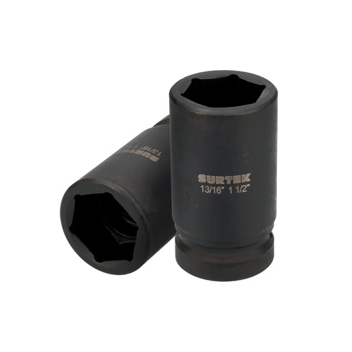 [107282] Dado de impacto largo en pulgadas, cuadro 1", 6 puntas, 1-1/2" Surtek