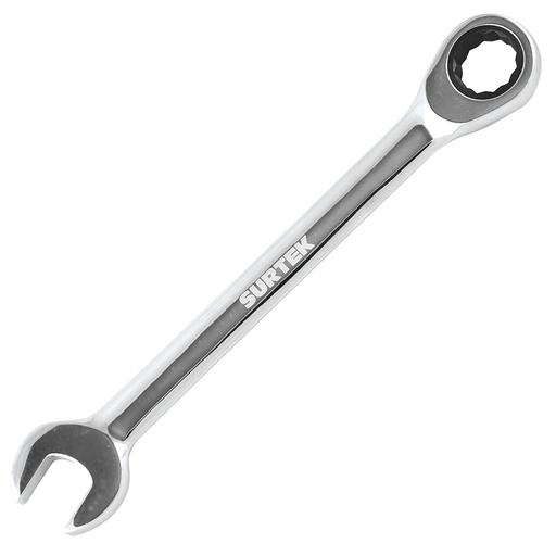 [100538] Llave combinada pulido espejo de matraca en pulgadas, 12 puntas, 9/16" Surtek
