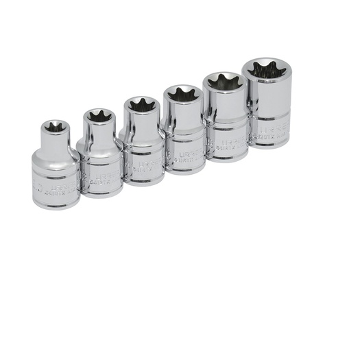 [5400TX] Juego de dados torx hembra cuadro de 1/2", 6 piezas Urrea