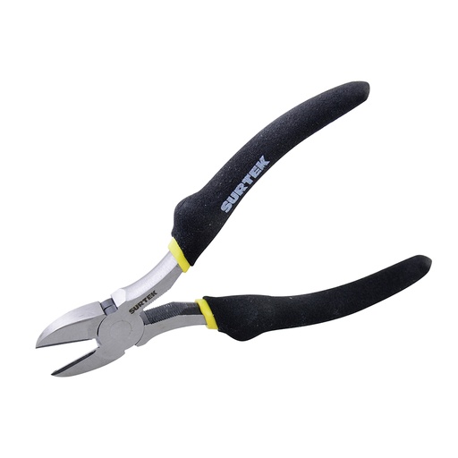 [946] Pinza para electricista con mango rubber grip de 6" corte diagonal Surtek
