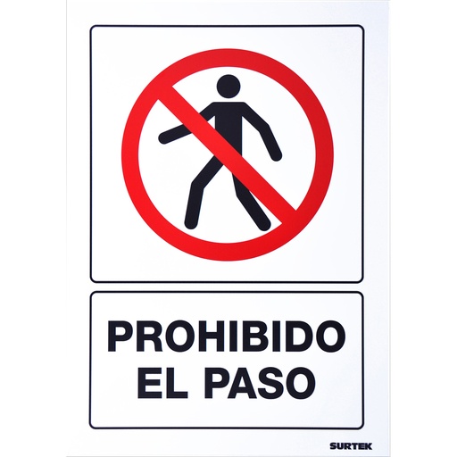 [SES41] Señal "Prohibido el paso" Surtek