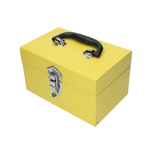 [TB09] Caja portaherramientas metálica color amarillo 9" x 5" x 6" Surtek