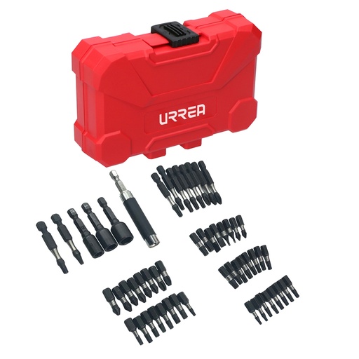 [JUP54] Juego de puntas y accesorios con sistema de amortiguación de impacto, 54 pz en estuche pls Urrea