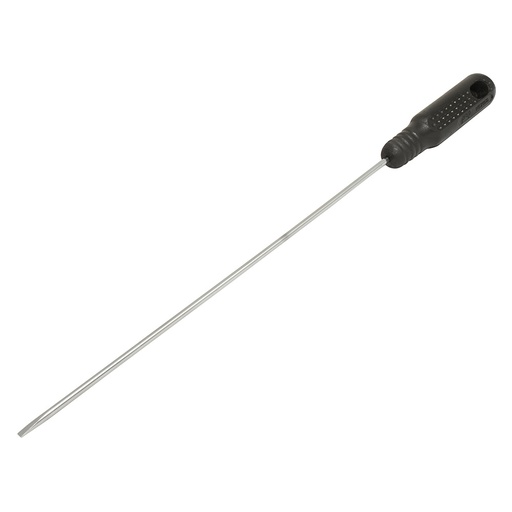 [DCR22] Destornillador con mango negro, punta cabinet barra redonda 1/8" x 2-1/2" Foy