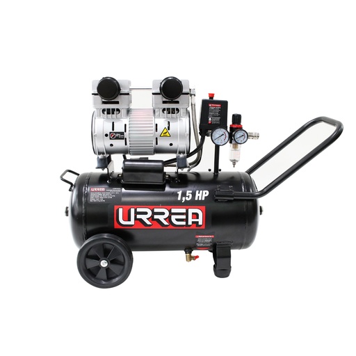 [COMP824L] Compresor de aire eléctrico libre de aceite 24L, 1.5HP, 127V Urrea