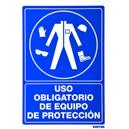 [SES21] Señal "Uso obligatorio de equipo de protección" Surtek