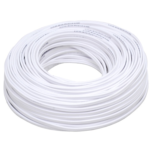[136929] Cable eléctrico POT 2 x 18, 100 m color blanco Surtek