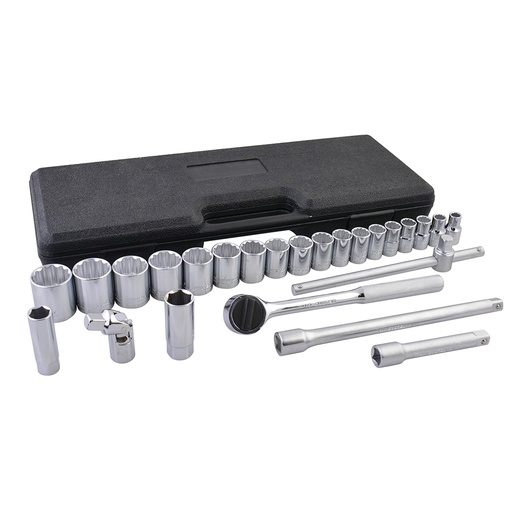 [F5800HL] Juego de dados largos cuadro de 1/2" 6 puntas, en pulgadas, 10 piezas Surtek