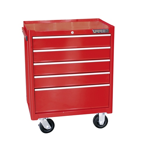[I27M5] Gabinete móvil con 5 gavetas color rojo 27" serie I Urrea