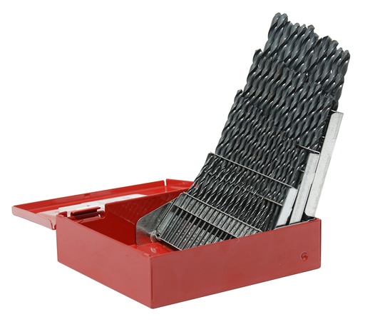 [5160] Juego de brocas negras numéricas de acero de alta velocidad zanco recto, 60 piezas Urrea