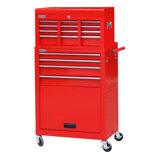 [I24C10] Gabinete integrado con 10 gavetas color rojo 24" serie I Urrea