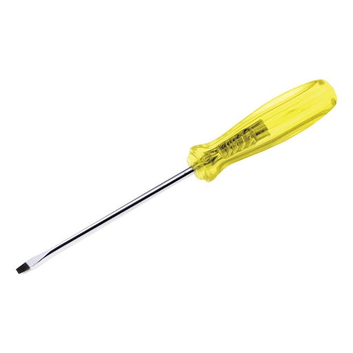 [9604] Destornillador con mango ámbar, punta plana barra redonda 1/4" x 4" Urrea