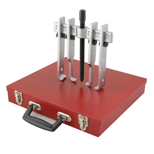 [4215B] Extractor quijada recta tipo "A" 6 ton, 11 piezas en caja metálica Urrea
