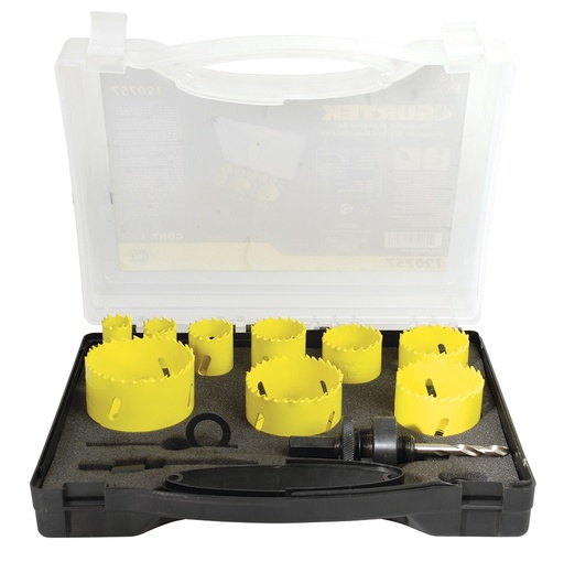 [120757] Juego de cortacírculos bimetálicos, 13 piezas Surtek