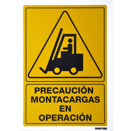 [SES30] Señal "Precaución montacargas en operación" Surtek