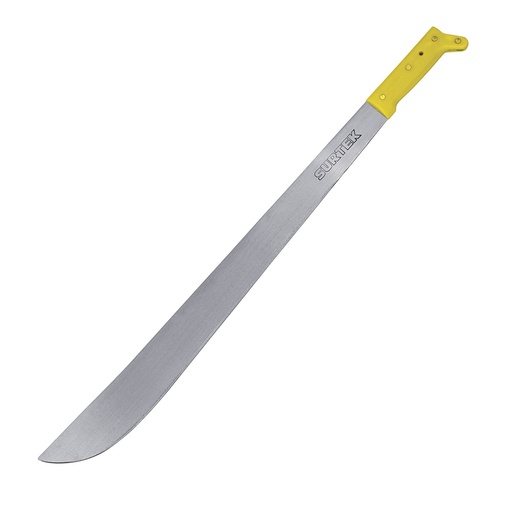 [130496] Machete laminado con mango amarillo recto 16" Surtek