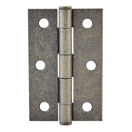 [LBA30LA] Bisagra alargada perno remachado de acero latón antiguo 3" x 2.08" Lock