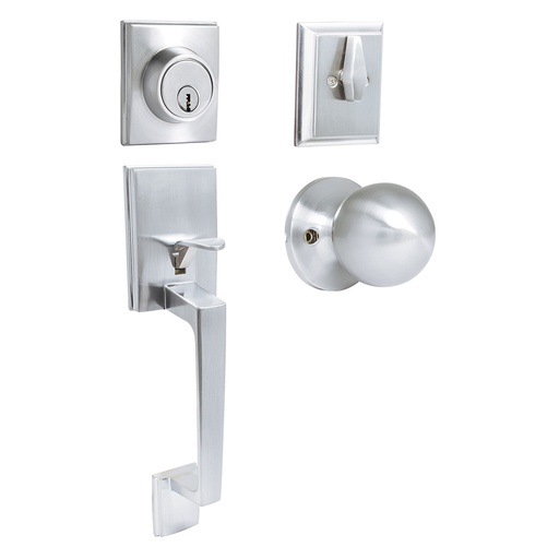 [PGR62NV] Gatillo rectangular sólido para entrada función doble, níquel satinado, visual Prolok