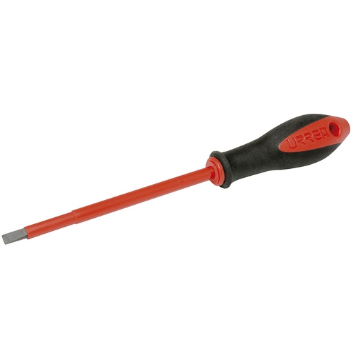 [9713B] Destornillador con mango bimaterial 1000 V, punta plana 3/32" x 3" Urrea