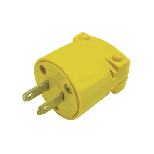 [136508] Clavija blindada plástica polarizada, color amarillo Surtek