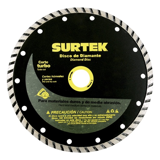 [123464] Disco de diamante turbo 7" Surtek