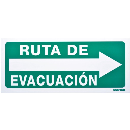 [SES4] Señal "Ruta de evacuación" derecha Surtek