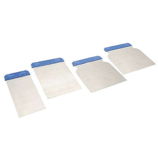 [142628] Juego de cuñas para raspar con mango plástico, 4 piezas Foy