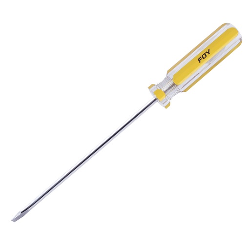 [DEP44] Destornillador con mango de PVC, punta plana barra redonda 1/4" x 4" Foy