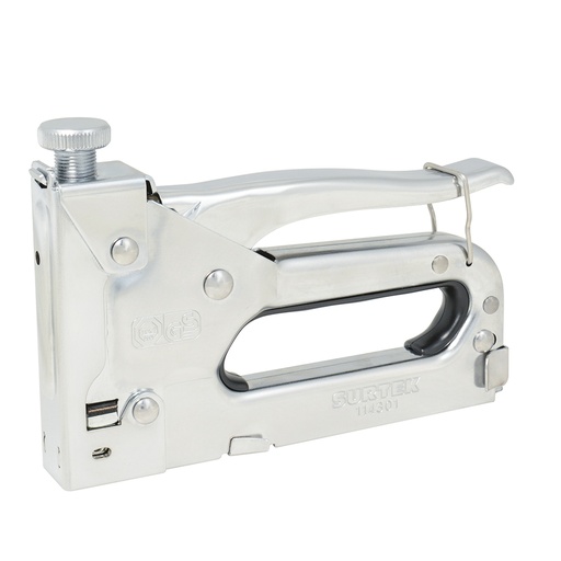 [114301] Engrapadora metálica tipo pistola con ajuste de presión para grapas de 5/32" a 9/16" Surtek