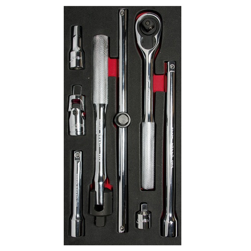 [CH109] Juego de accesorios cuadro 1/2" 8 piezas, CH109-C Urrea