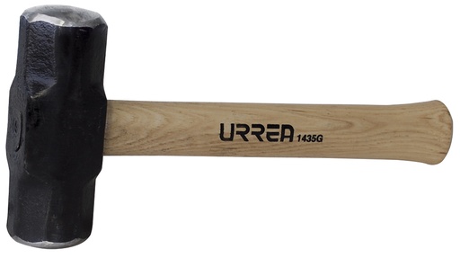 [1434G] Marro octagonal cabeza maquinada con mango de madera de 12", 3 lb Urrea