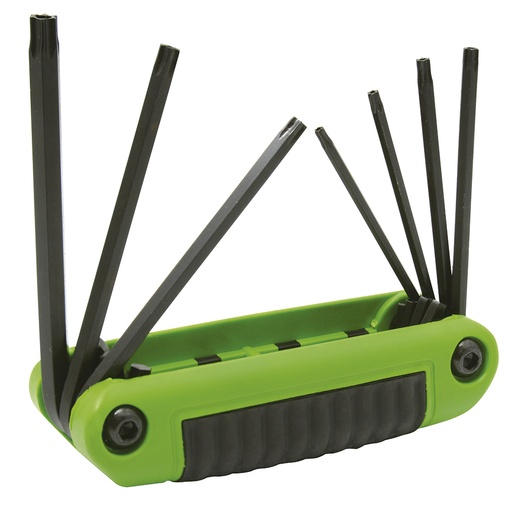 [4977TXT] Juego de llaves hexagonales tipo navaja torx Tamper Proof T10 a T40 estuche bimat, 7 pz Urrea