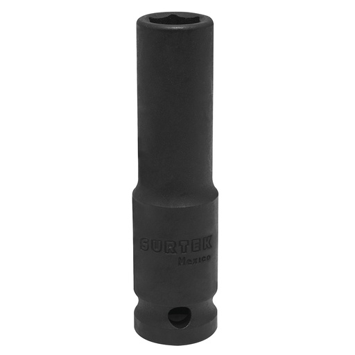 [S7818HL] Dado de impacto largo cuadro de 1/2", 6 puntas, en pulgadas, 9/16" Surtek