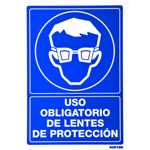 [SES20] Señal "Uso obligatorio de lentes de protección" Surtek