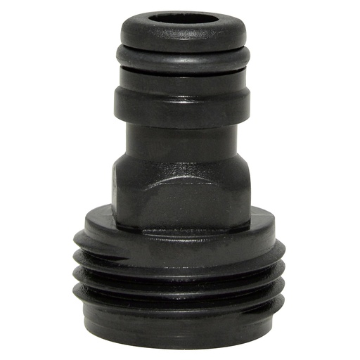 [130384] Conector para manguera de riego con sistema clic 3/4" macho Surtek