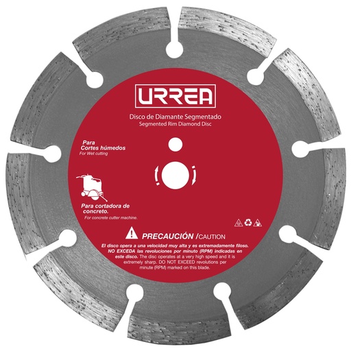 [DDIS14] Disco de diamante para cortadora de concreto, 14" Urrea