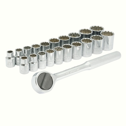 [A02C] Juego de dados y accesorios cuadro de 3/8" combinado, 21 piezas Surtek
