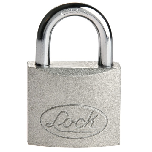 [L22S50A] Candado de acero corto 50 mm, llave estándar, en caja Lock