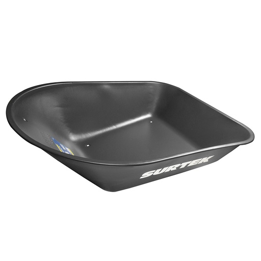 [CS55] Concha de acero para carretilla herraje tipo americano 5.5 Ft3, negra Surtek