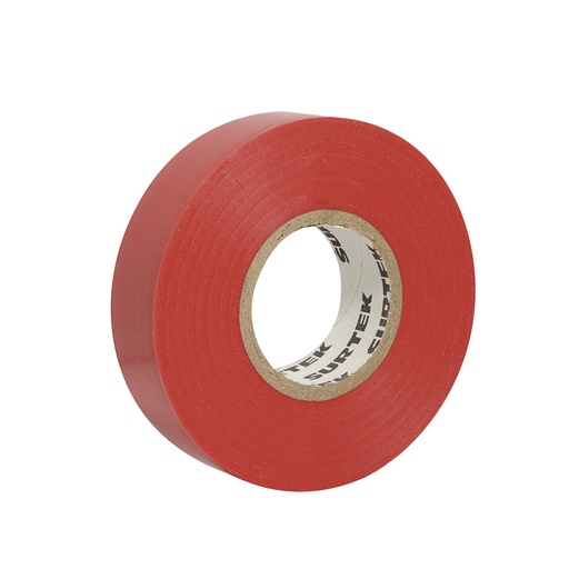 [138008] Cinta roja para aislar 19 mm x 18 m Surtek