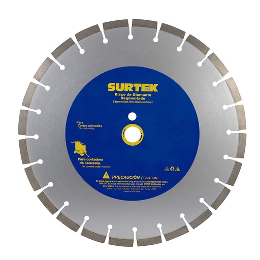 [123473] Disco de diamante para cortadora de concreto, 14" Surtek