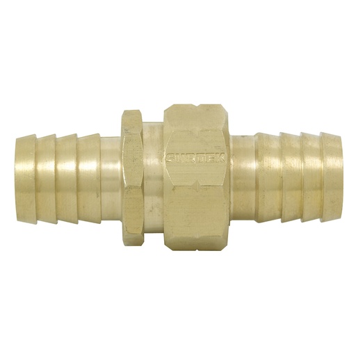 [130372] Conector para manguera de riego de latón, 1/2" macho-hembra Surtek