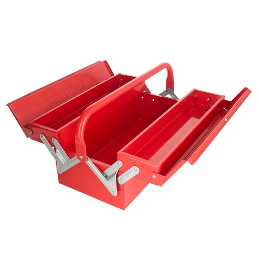 [CMA1] Caja portaherramientas metálica tipo acordeón roja 7" x 16" x 6" Urrea