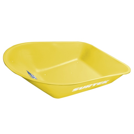 [CS45] Concha de acero para carretilla herraje tipo americano 4.5 Ft3, amarilla Surtek