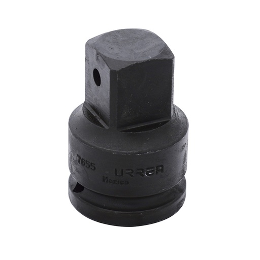 [7655] Adaptador con barreno pasado para dado de impacto cuadro de 3/4" hembra a 1" macho Urrea