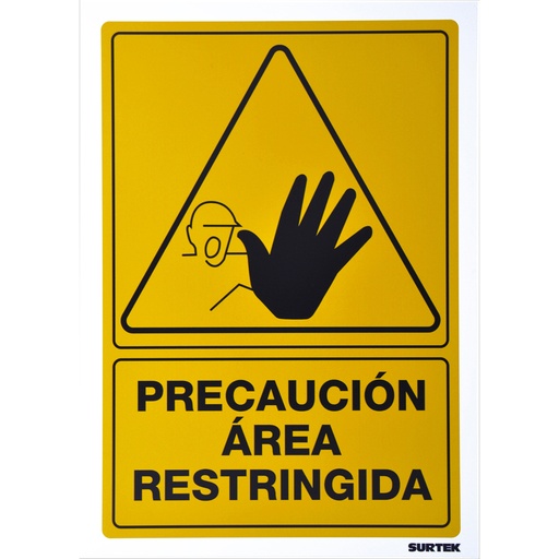 [SES34] Señal "Precaución área restringida" Surtek