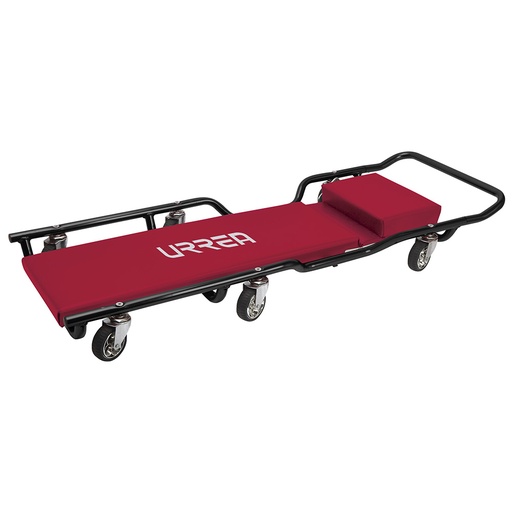 [9995A] Cama para mecánico acolchonada ajustable 3 posiciones, 6 ruedas giratorias, 43" Urrea