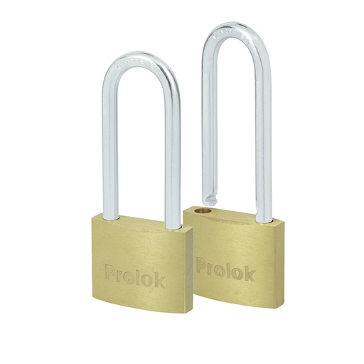 [11CAP] Juego de candados de latón largos 40 mm, llave estándar, 2 piezas Prolok