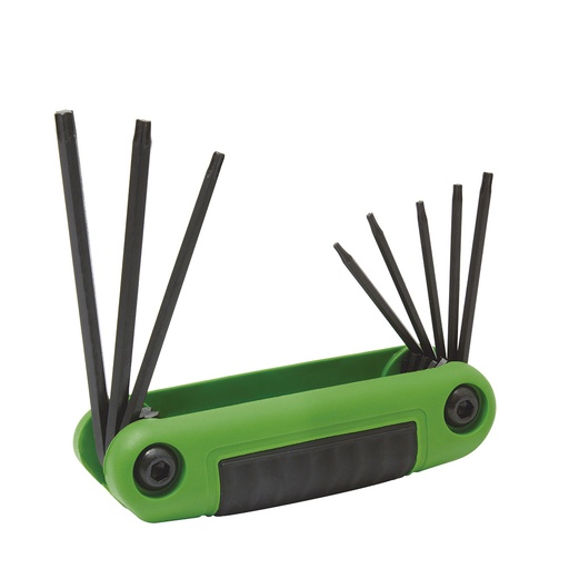 [4976TX] Juego de llaves hexagonales tipo navaja torx T6 a T25 estuche bimaterial, 8 pz Urrea