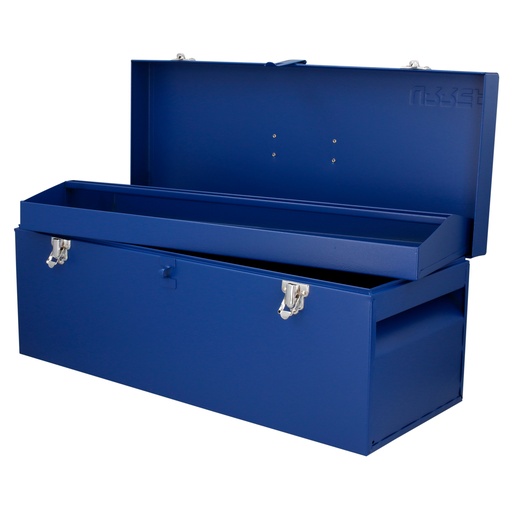 [D7A] Caja portaherramientas métalica con asa plástica color azul 24" x 9" x 9" Urrea